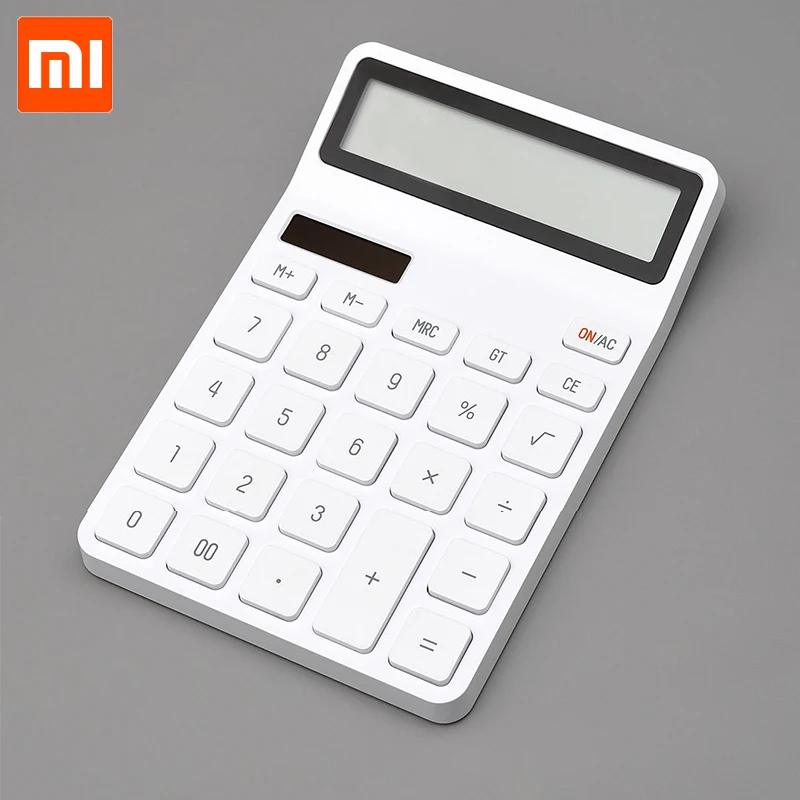 Xiaomi Mijia LEMO Настольный калькулятор фотоэлектрический двойной привод 12 номер дисплей автоматическое выключение калькулятор для офиса