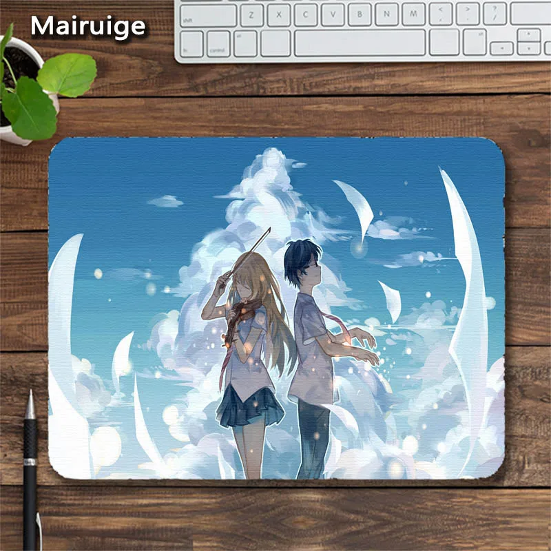 

Mairuige Anime Girls Your Lie In April Mouse Mat Rubber DIY Mousepads Anti-skid Table Mat Game Personalized Mice Pad for