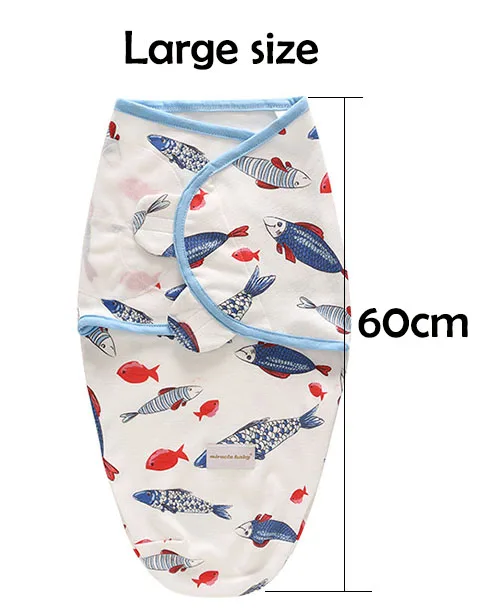 fishL Детская пеленка для новорожденных, хлопковый конверт, Parisarc, детский спальный мешок, пеленка+ шапочка, постельные принадлежности, приёмные пижамы S L, Прямая поставка - Цвет: fishL