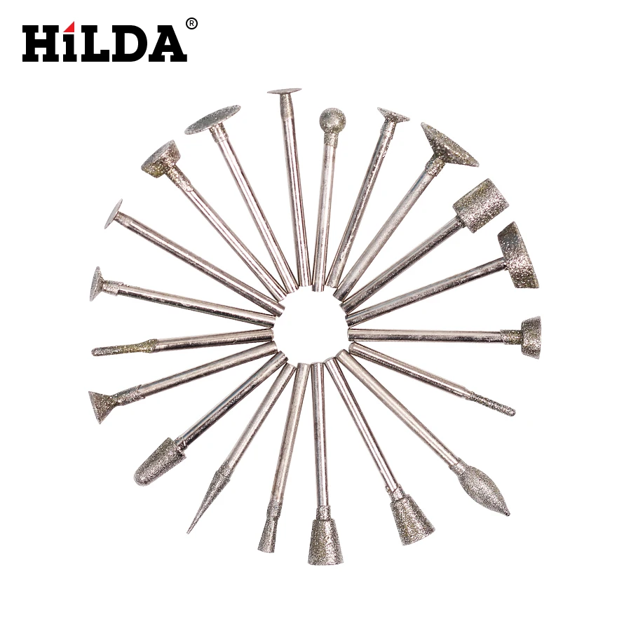 HILDA 20 шт. вращающийся инструмент сверло алмазные Буры вольфрамовая фотоголовка