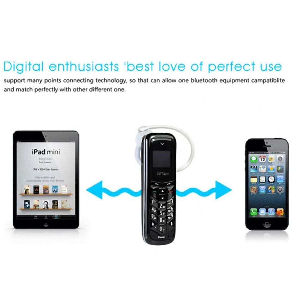 BM50 Bluetooth наушники карманный телефон зарядка мини гарнитура Dialer стерео Поддержка