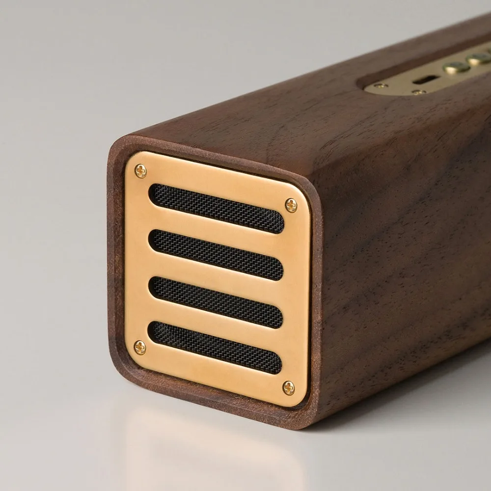 Xiaomi оригинальный Youpin медный Woodism Bluetooth AI динамик черный орех Дерево двухканальный