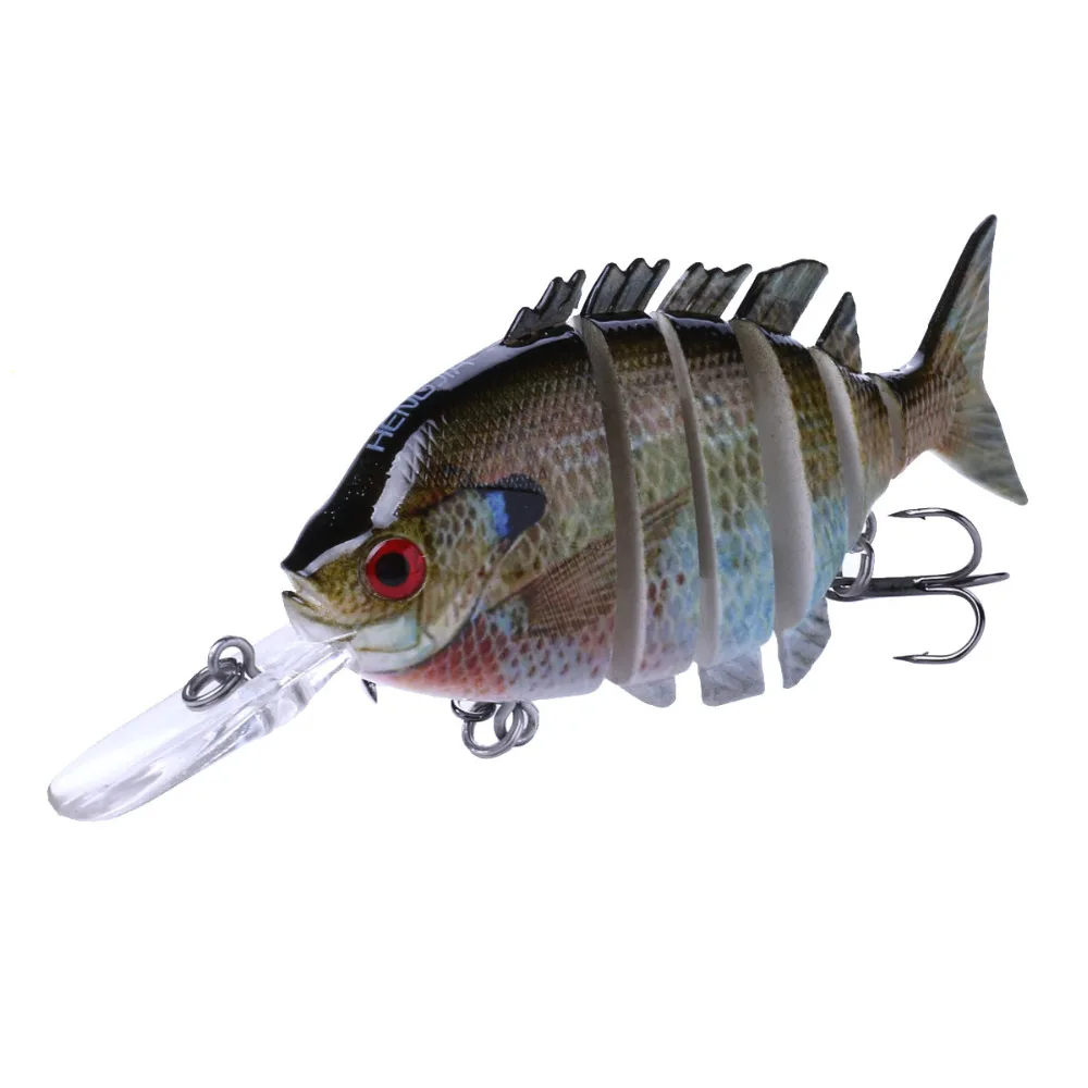 HENGJIA Depth Diving Sinking Wobblers 6 Segments Fishing Lures Multi Jointed Tackle 10CM 12.7G | Спорт и развлечения