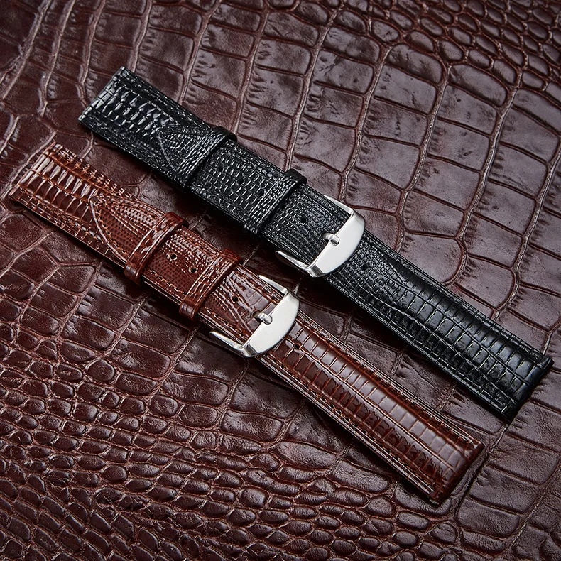 

Crocodile Pattern Genuine Cow Leather Strap Watch Band Strap for Hours Watchband 12 14 16 18 19 20 21 22 24mm for branded watch