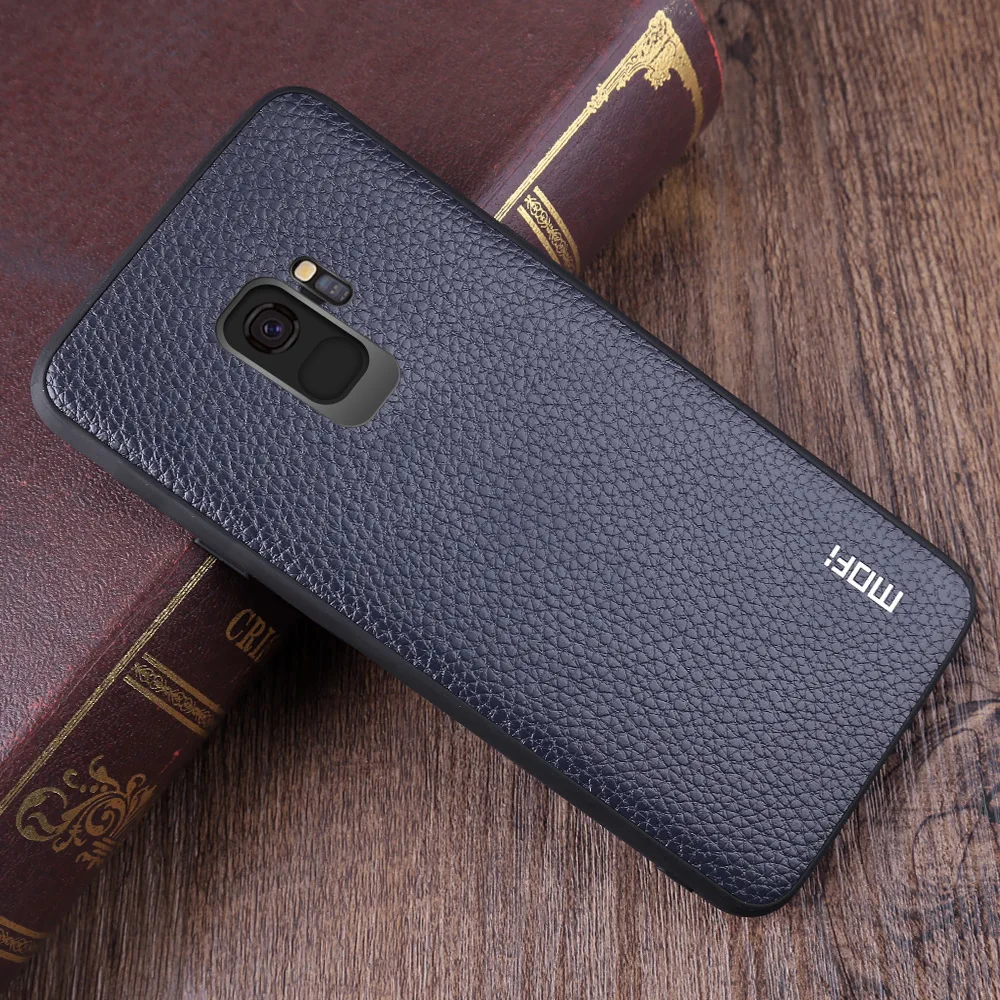 MOFi оригинальная задняя крышка для samsung Galaxy S9 Чехол Жесткий PC для Galaxy S9 из искусственной кожи корпус полный идеальный роскошный мягкий ТПУ чехол