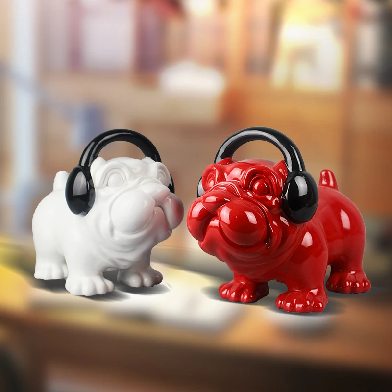 

Cute resin creative Pug dog figurine home decor crafts room decoration objects vintage office ornament resin animal dog statue