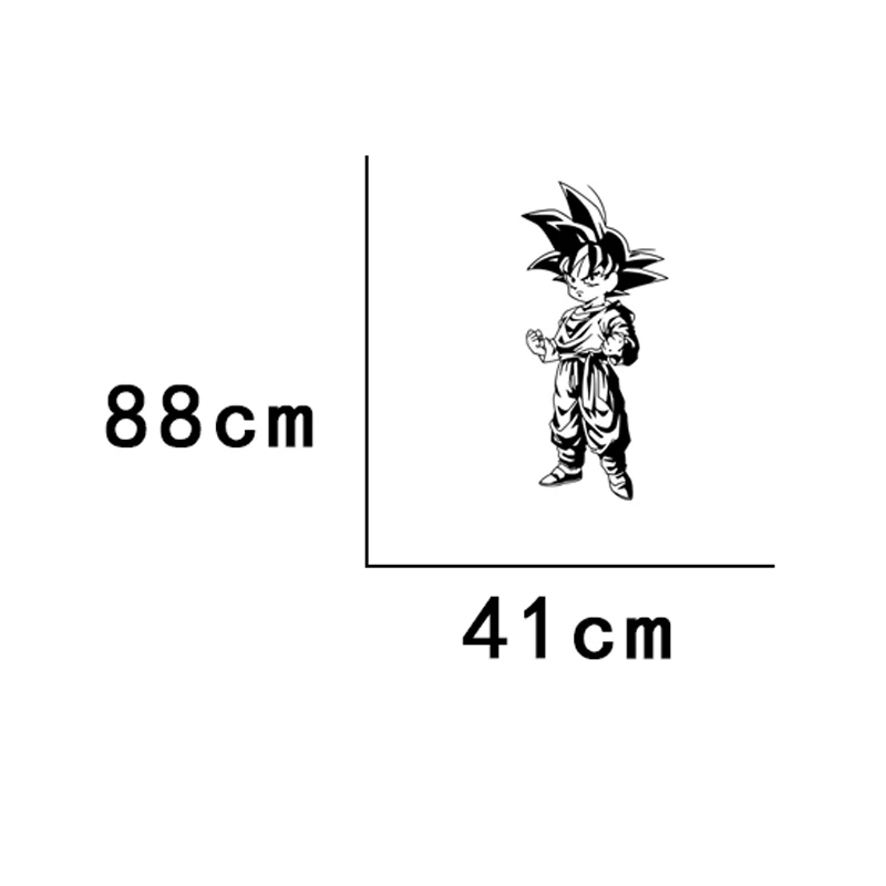 black10 Dragon Ball стикер на стену Сунь Укун аниме наклейка в японском стиле манга настенная Водонепроницаемая Автомобильная наклейка для спальни декоративная стена St - Цвет: black10