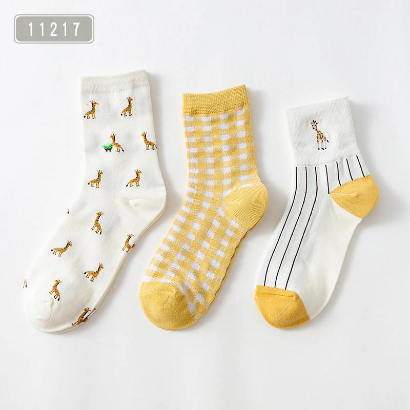 3 пары/Лот Хлопковые женские носки карамелла короткие из рафии с вышивкой