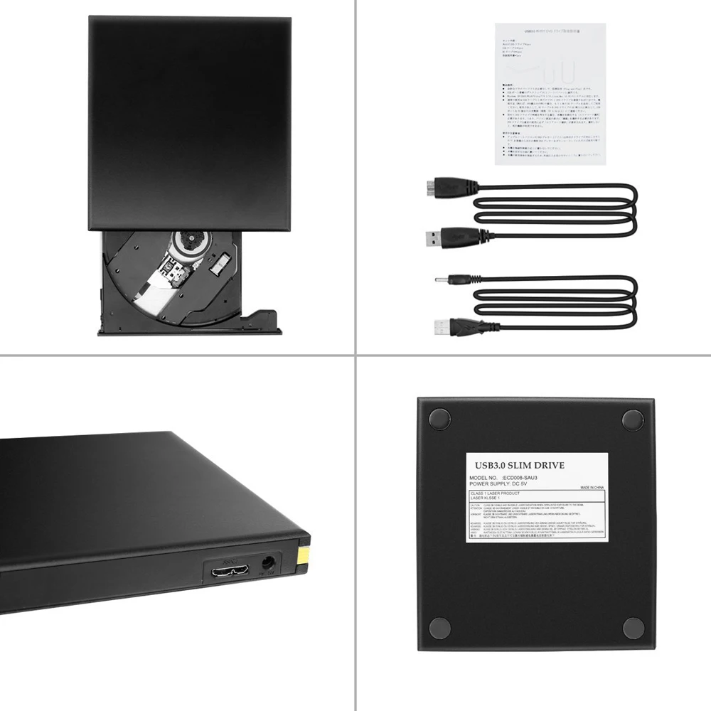 USB 3.0 DVD RW ГОРЕЛКА внешний CD/ROM Оптический привод чтение CD записывающее устройство