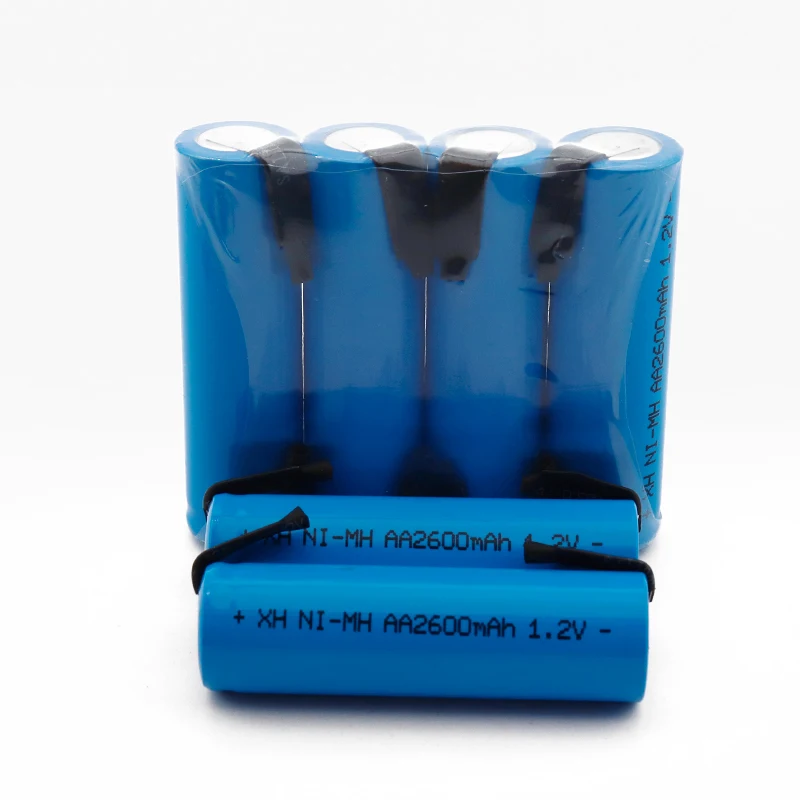 AA перезаряжаемая батарея 1 2 V 2600mah NiMH 14430 синий корпус с припоем булавки для DIY