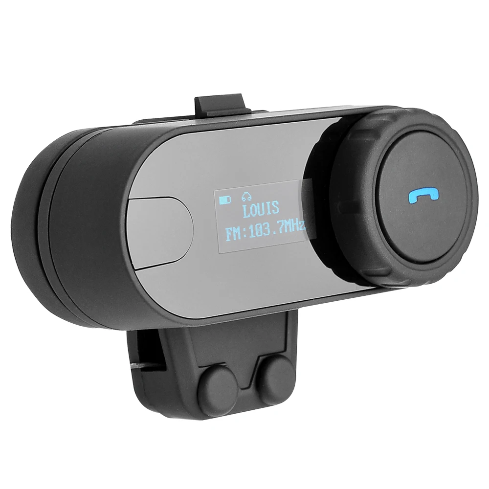 Гарнитура FreedConn для мотоциклетного шлема Bluetooth с ЖК экраном FM радио мягкий