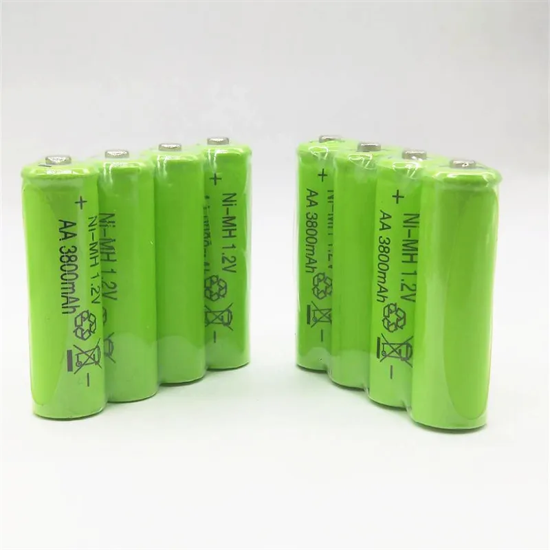 10XAA батарея новая Оригинальная 3800mAh 1 2 V NiMH аккумуляторная Ni-MH AA батареи Бесплатная