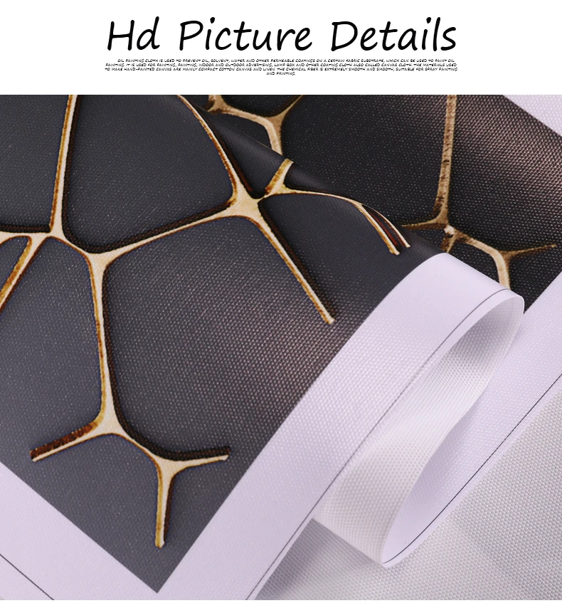 

Abstract Golden Mesh Lattice Canvas Painting Upscale Poster And Print Wall Art Picture For Living Room Home Decor Strange World