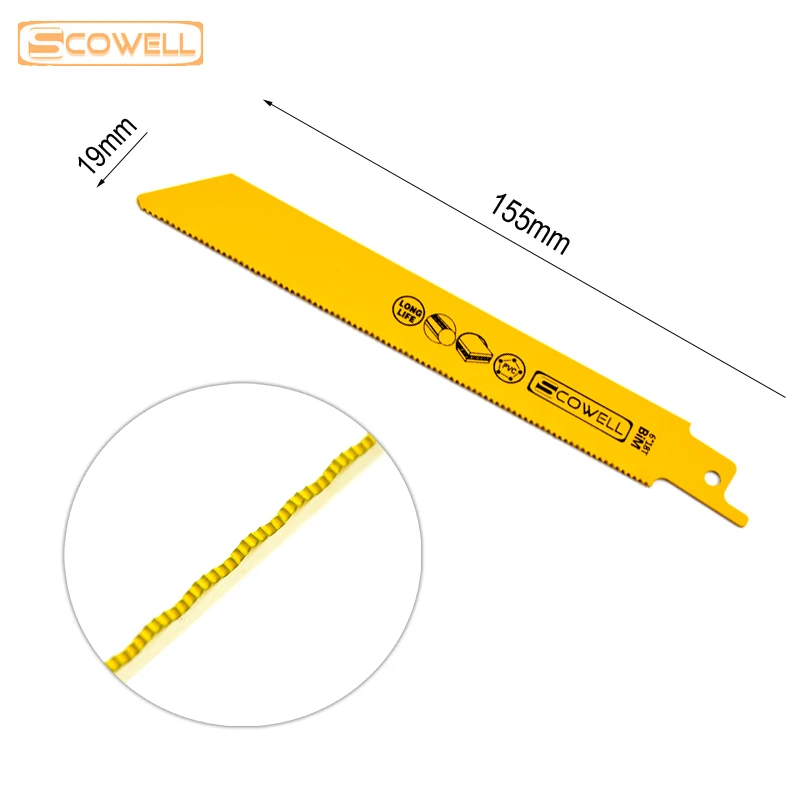 30% Off 5pcs/lot 6&quot8&quot9&quot12&quot HSS Bi-metal Reciprocating Saw Blades for Metal Wood Cutting Best Jigsaw 5T/6T/10T/14T/18T |