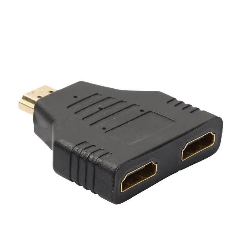 HDMI папа к двойному Женский 1 2 способ сплиттер адаптер для HD ТВ горячий DH конвертер