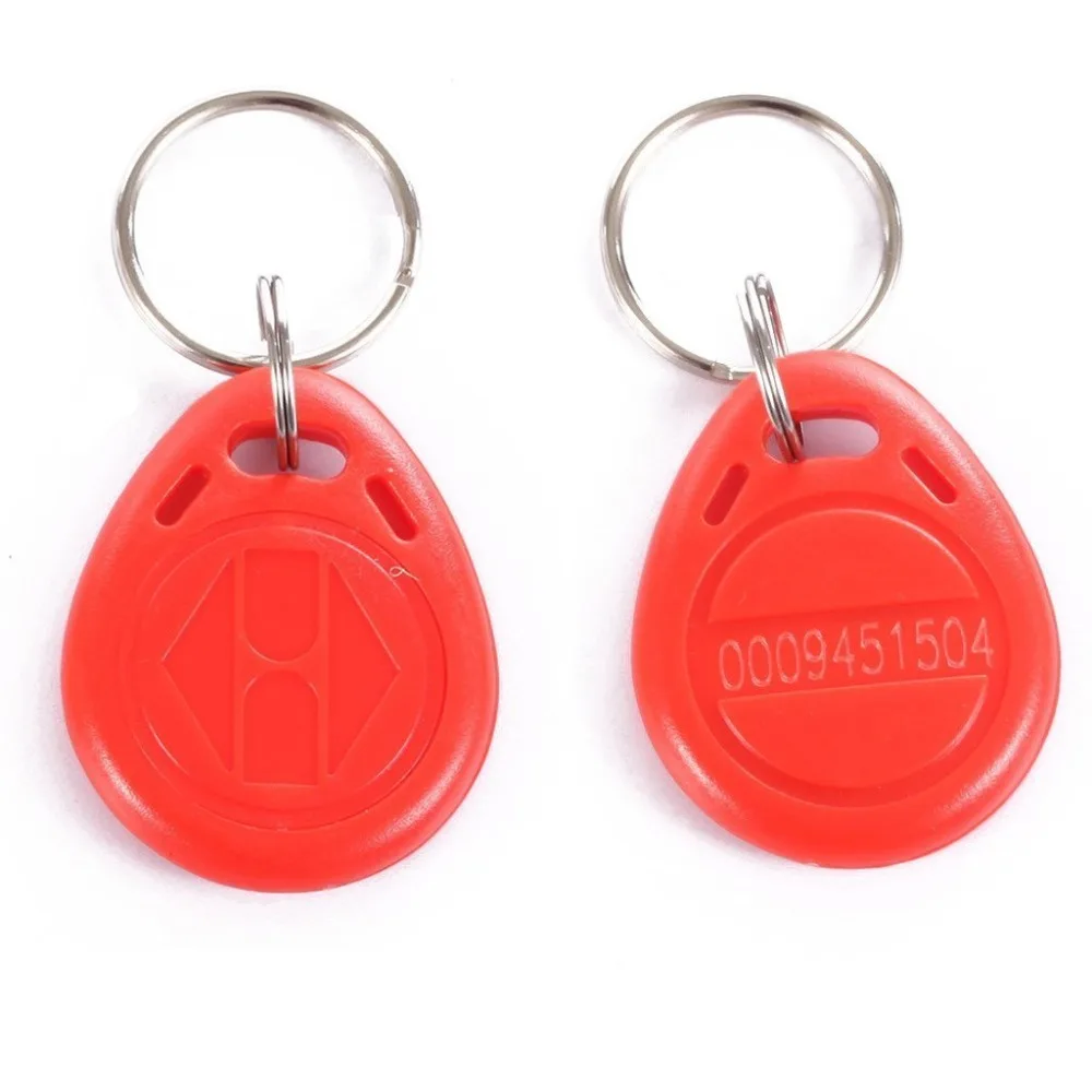 EM4100 TK4100 125 кГц RFID EM пропуск ключ-брелок Tag брелок водонепроницаемый брелок Карточки контроля доступа только для чтения-100 шт красный/синий