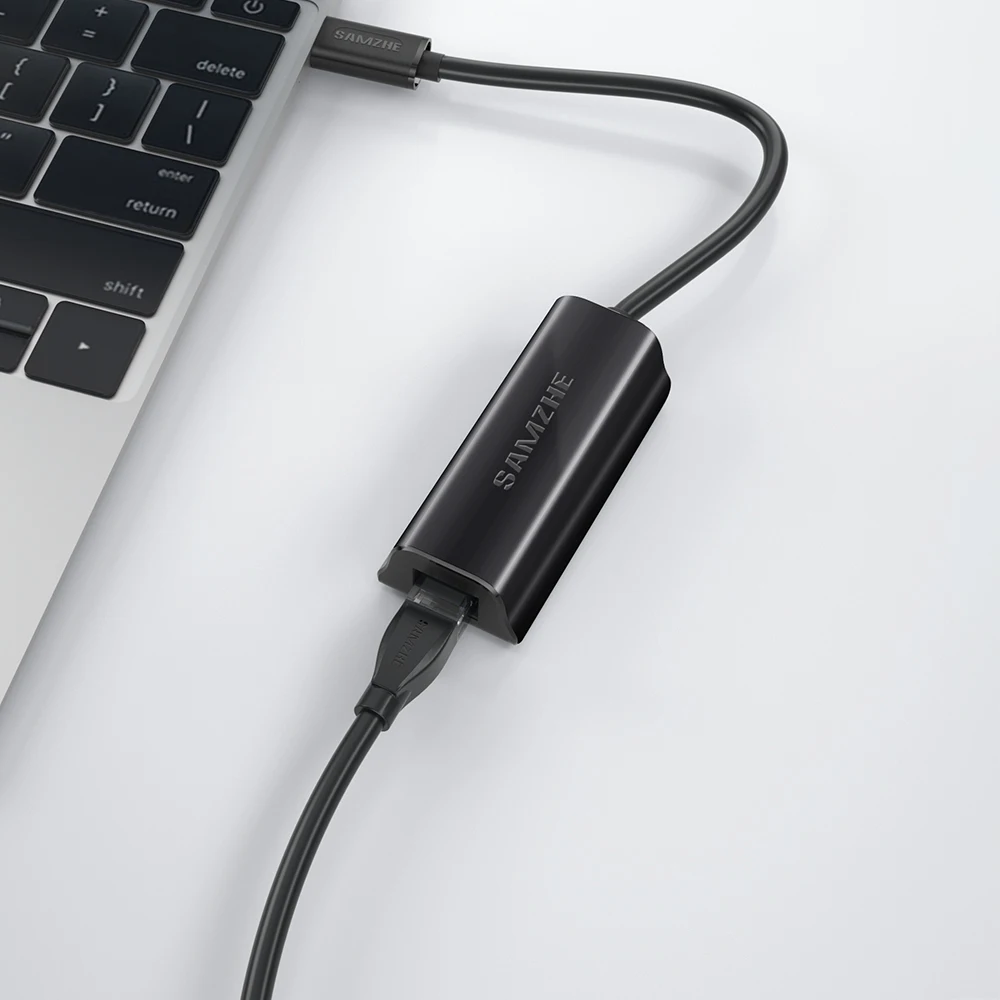 SAMZHE USB 3 1 Type C к RJ45 Gigabit Ethernet LAN сетевой адаптер черного цвета (совместим с и Thunderbolt