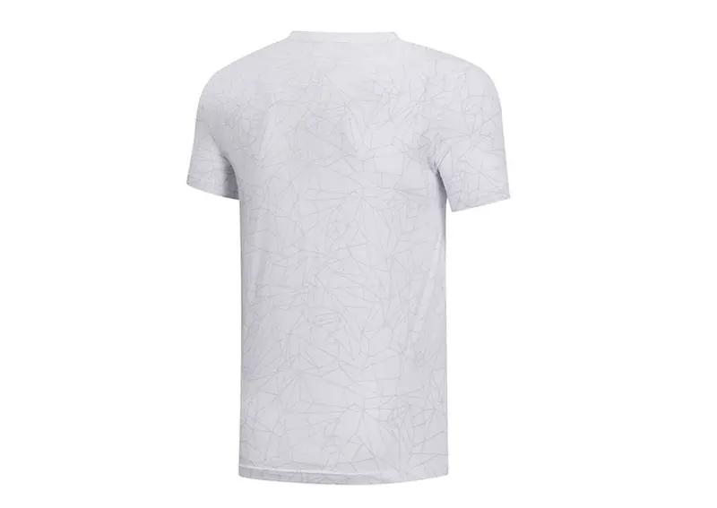 Li-Ning Мужская трендовая футболка, дышащие, хлопок, обычная посадка, Удобная подкладка, спортивные топы, футболки, футболки AHSN509 MTS2877