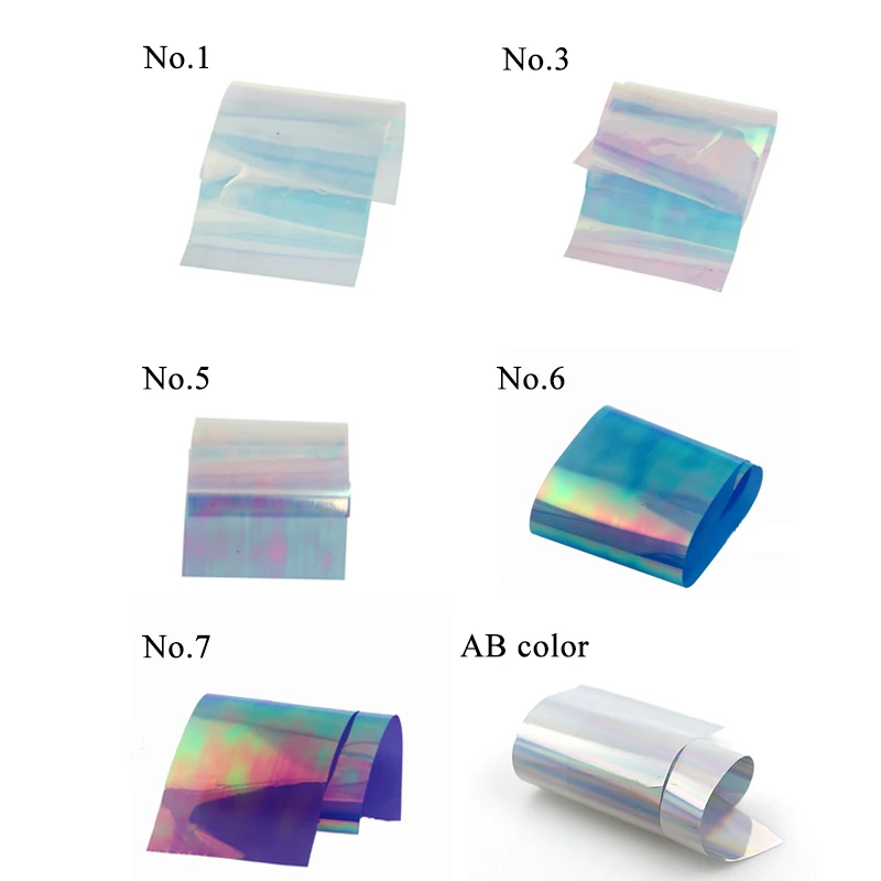 6 шт. зеркальные лазерные бумажные кончики для дизайна ногтей неправильная