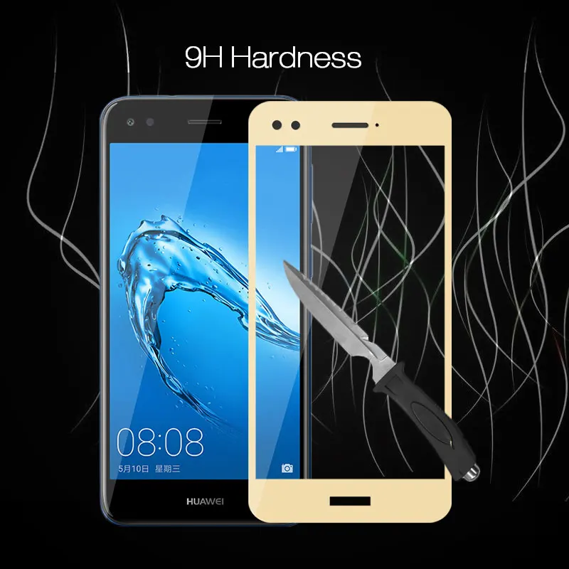 Для Huawei P9 Lite Mini защита экрана полное покрытие закаленное стекло для 2017 на