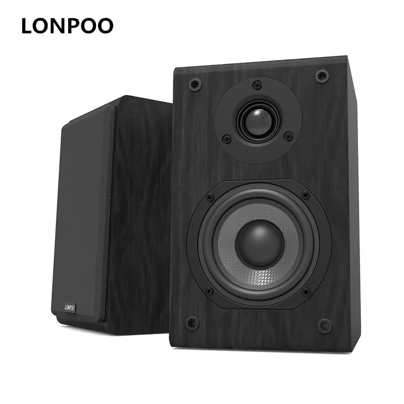 LONPOO книжная полка Динамик пара 4 дюймовый углеродного волокна НЧ динамик и