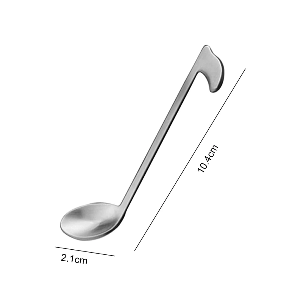 Музыкальная нотка ложка из нержавеющей стали Металл креативный кофе Десерт мед