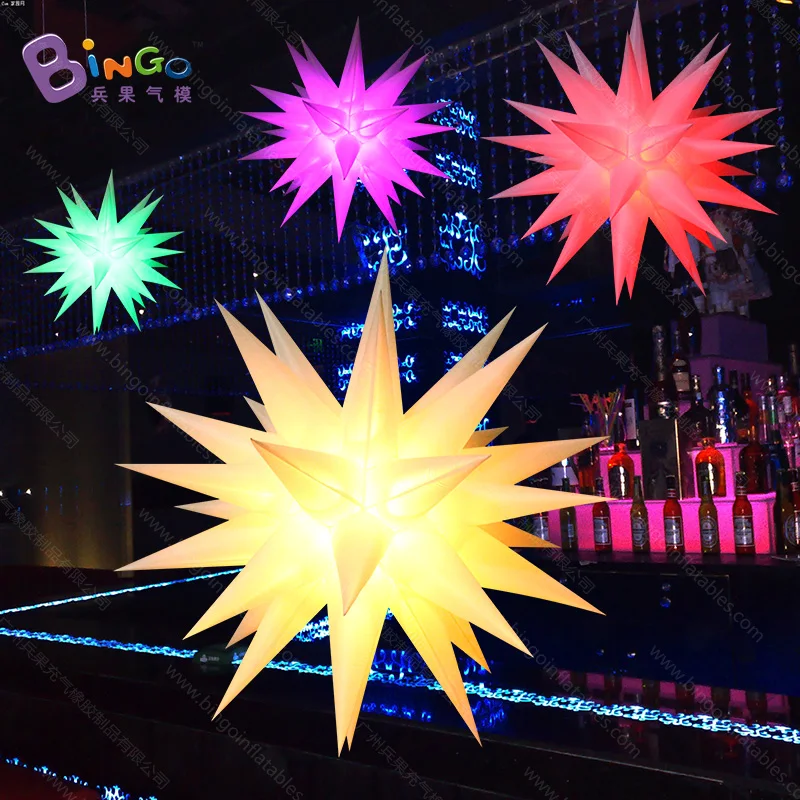 Бесплатная доставка 1 2 м диаметры Цвета Изменяемая надувные звезды освещения