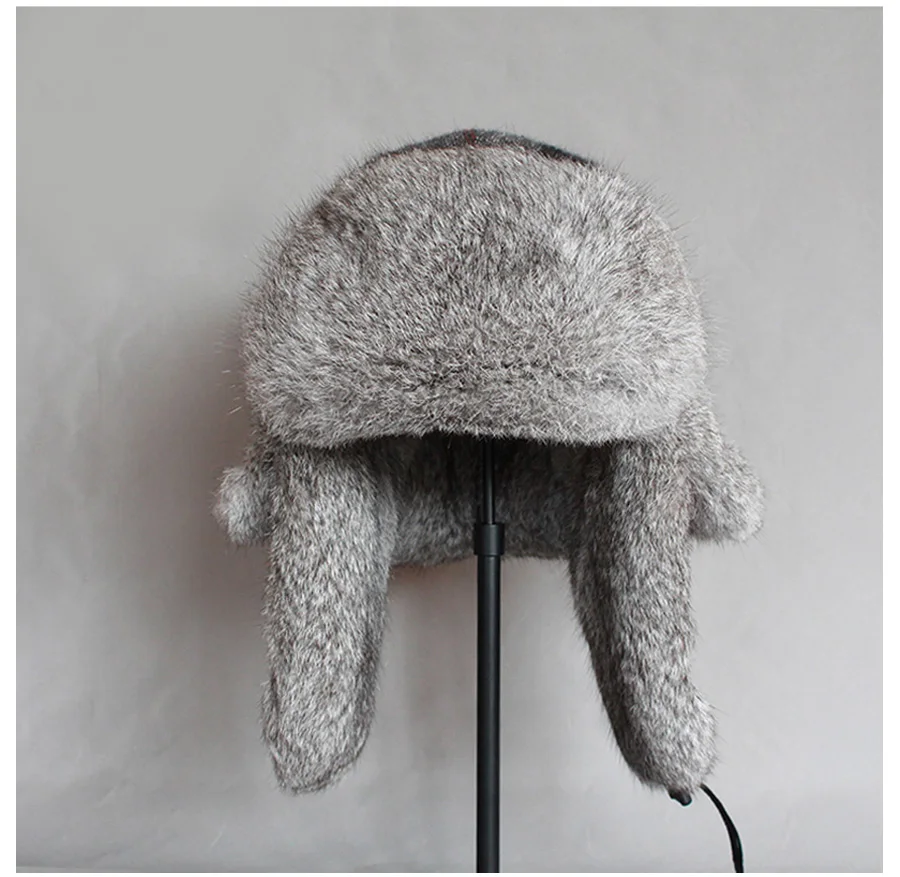ZDFURS* Bomber Hat мужские зимние шерстяные снежные шапки Pom Trapper шапка авиатора меховые наушники открытый Траппер русский Снег ветрозащитный