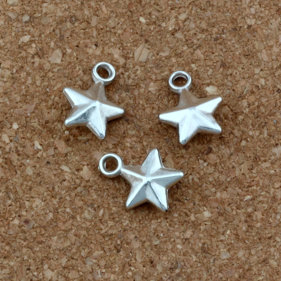

Star Charm Pendants 300Pcs/lot Tibetan silver CCB Fashion Jewelry DIY Fit Bracelets Necklace Earrings 11.8x15mm A-353