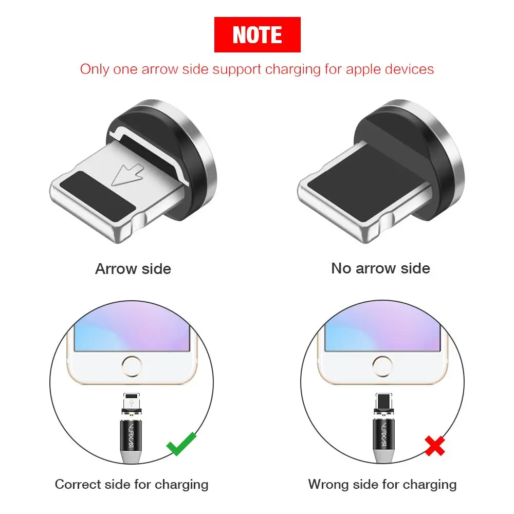 Магнитный кабель RHOADA Micro usb type C для Xiaomi Redmi Note 7 зарядный iPhone X XS магнитное зарядное
