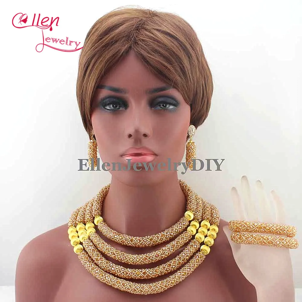 

Amazing Big Costume Jewelry Set earrings Nigerian Wedding African Beads Jewelry Set For Women Free Shipping E1023