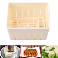 1pc diy mold plastic tofu press mould homemade soybean curd tofu making mold with cheese cloth kitchen cooking tool set 10150c