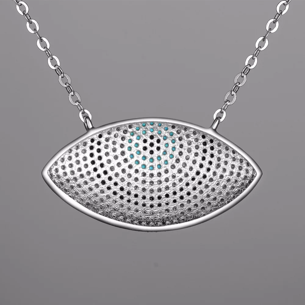 KIVN Fashion Jewelry Turkish Blue eye CZ Cubic Zirconia Womens Girls Bridal Wedding Pendants Necklaces Birthday Christmas Gifts | Украшения
