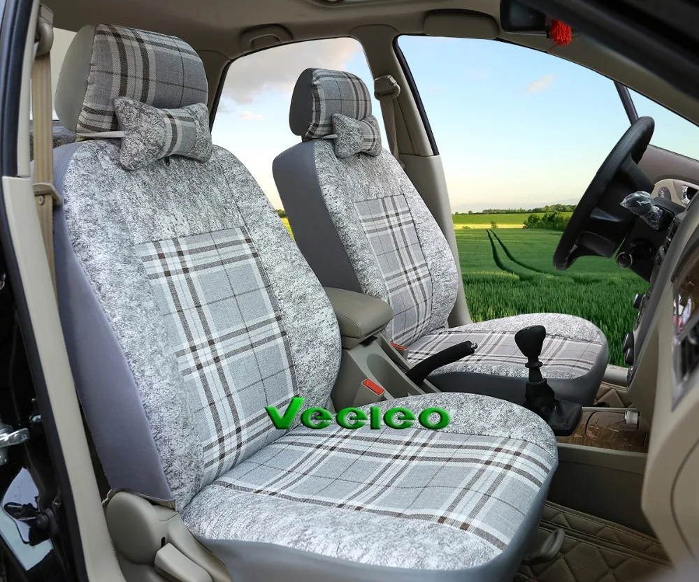 Veeleo + Универсальный Автомобиль Чехлы Для Сидений LADA Granta kalina Priora Веста Largus 4x4
