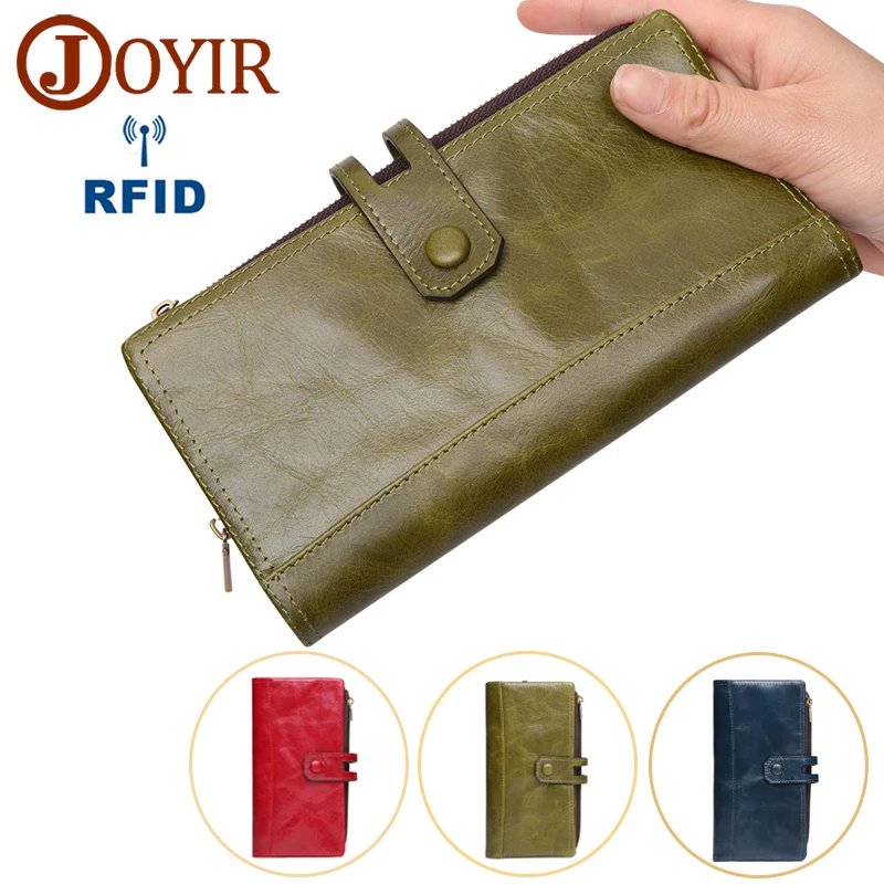JOYIR хит женские длинные клатчи кошельки новый дизайн RFID Женский кошелек