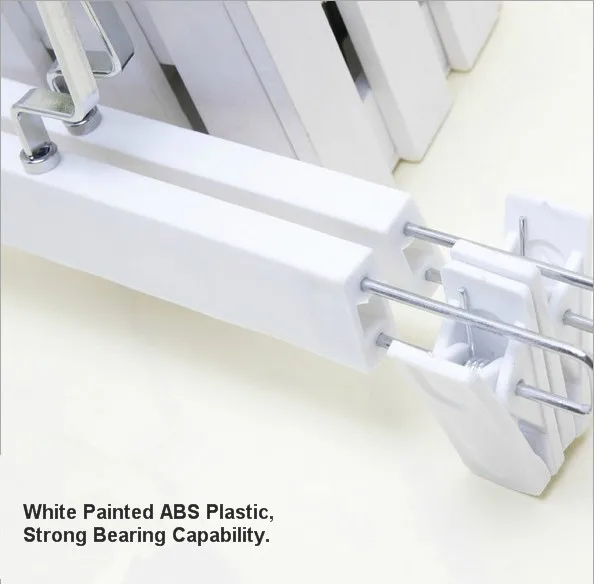 [Бесплатная доставка] Высококачественная Белая пластиковая вешалка с зажимами