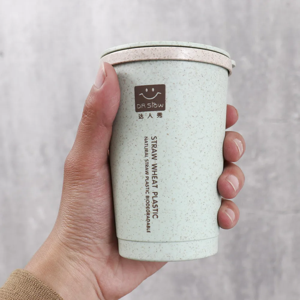 Новые пластиковые кофейные чашки из пшеничной соломы кружка для путешествий с