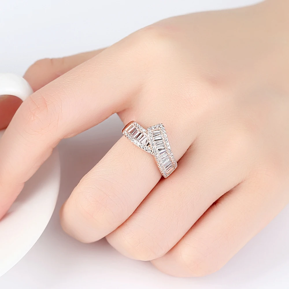 Кольцо из стерлингового серебра простое модное кольцо женское ювелирное изделие