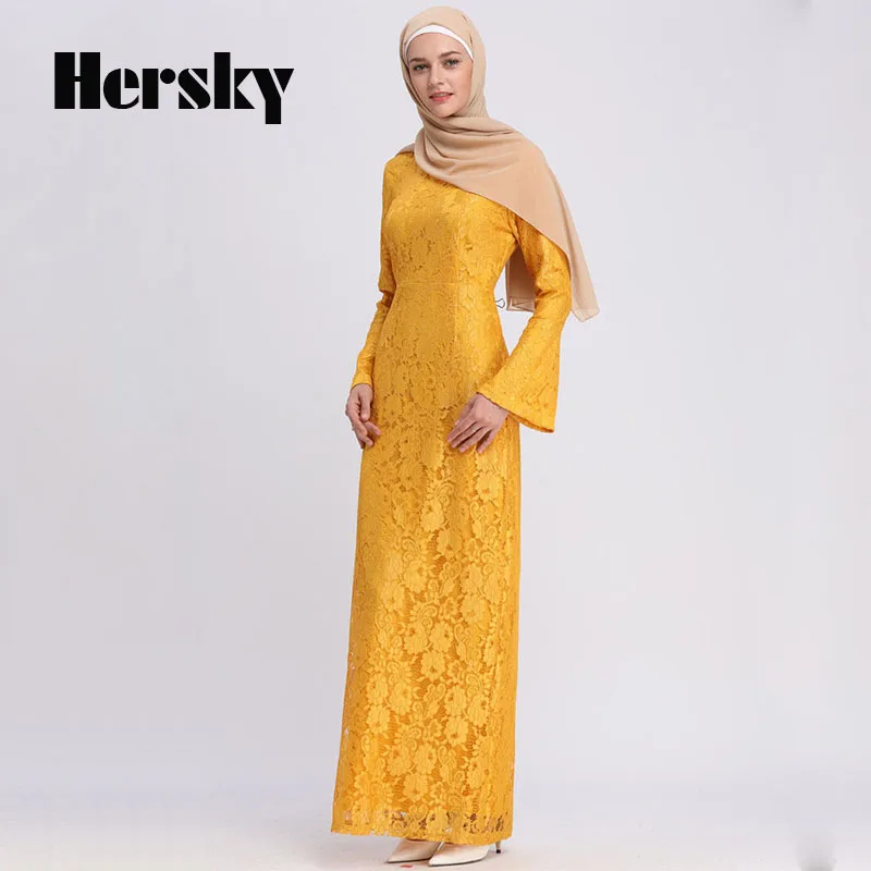 Взрослый Дубай женское тонкое вечернее кружевное платье из муслина турецкий