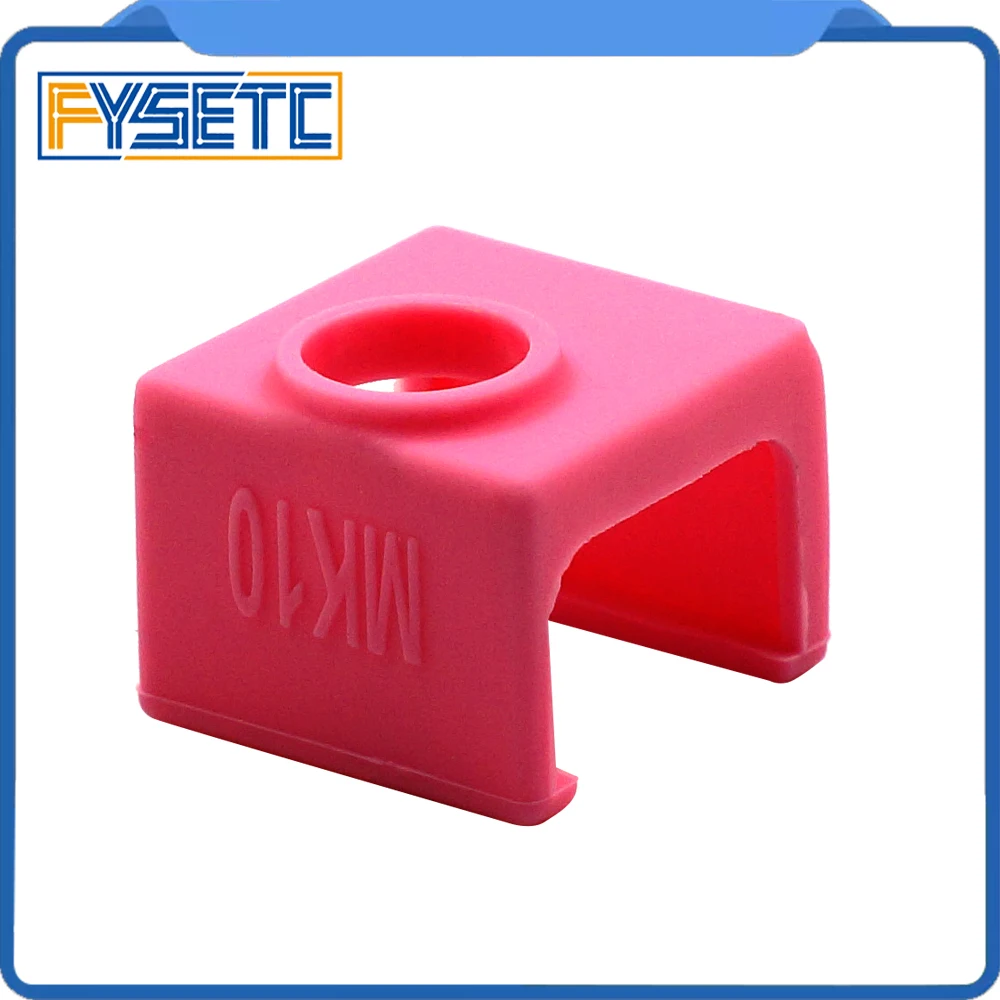 

2pcs MK10 Pink Silicone Sock instead Ceramic Insulation For Wanhao i3 QIDI TECH SILICONE HEATER BLOCK COVER