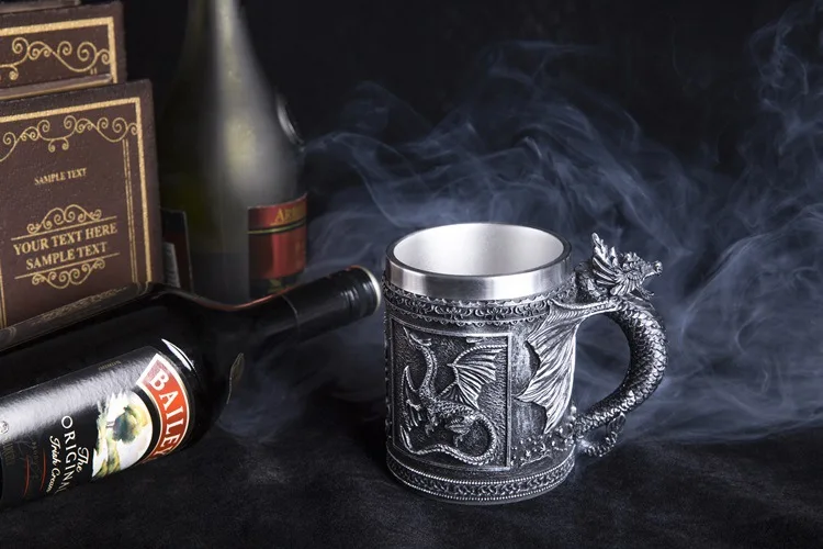 Игра престолов дракон железный меч кофейные кружки нержавеющая сталь смолы чашки и кружки творческий посуда для напитков чашки - Цвет: see chart