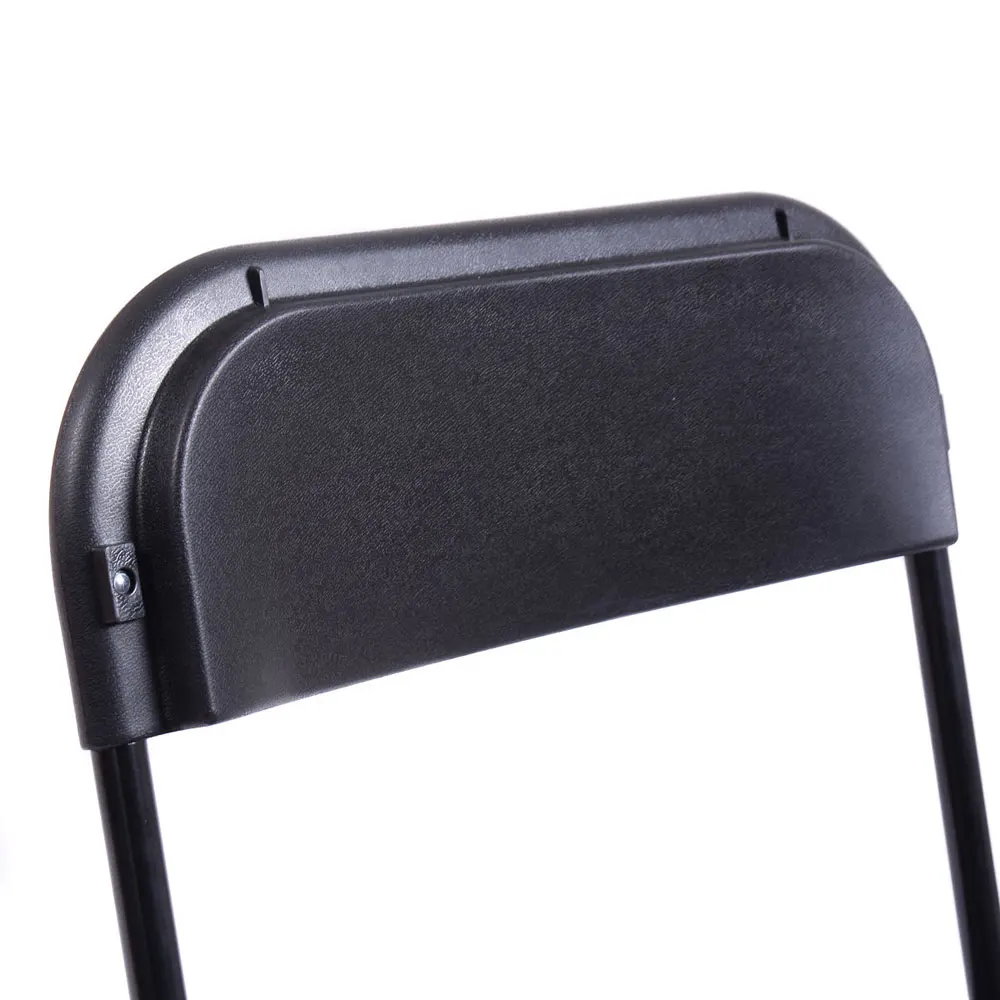 

5Pcs Commercial Plastic Folding Chairs Stackable Chair Wedding Party Event Banquet Seat Patio Garden Furniture Black - US Stock