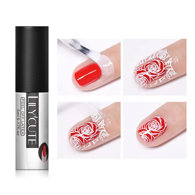 Peel Off Liquid LILYCUTE верхнее Базовое покрытие замочить от УФ гель лак для ногтей светодиодный грунтовка для ногтей строитель ногтей гель лак прозрачная; Нейл-арт лак - Цвет: Peel Off Liquid