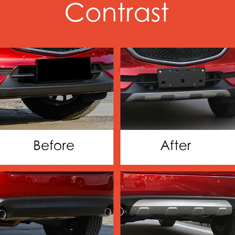 Защита для переднего и заднего бампера из нержавеющей стали Mazda CX-5 CX5 2017-2019 |