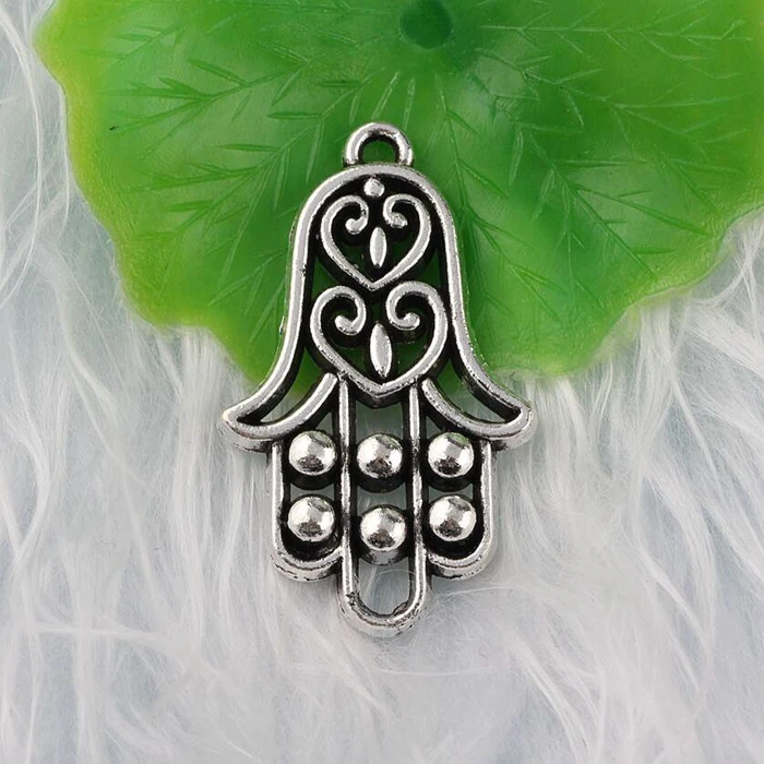 Смешанные винтажные серебряные подвески Хамса для рукоделия кулон изготовления