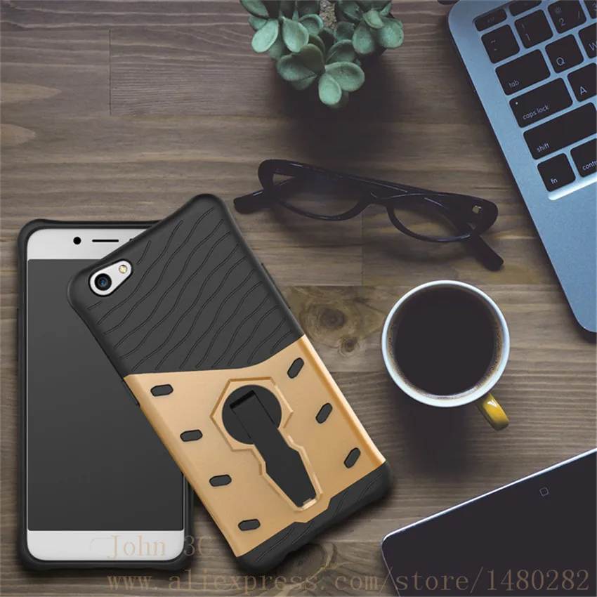 TopArmor hard shell Luxury Phone Case Cover For OPPO R9s shock Proof Shell 360 Rotate bracket Mobile Back | Мобильные телефоны и