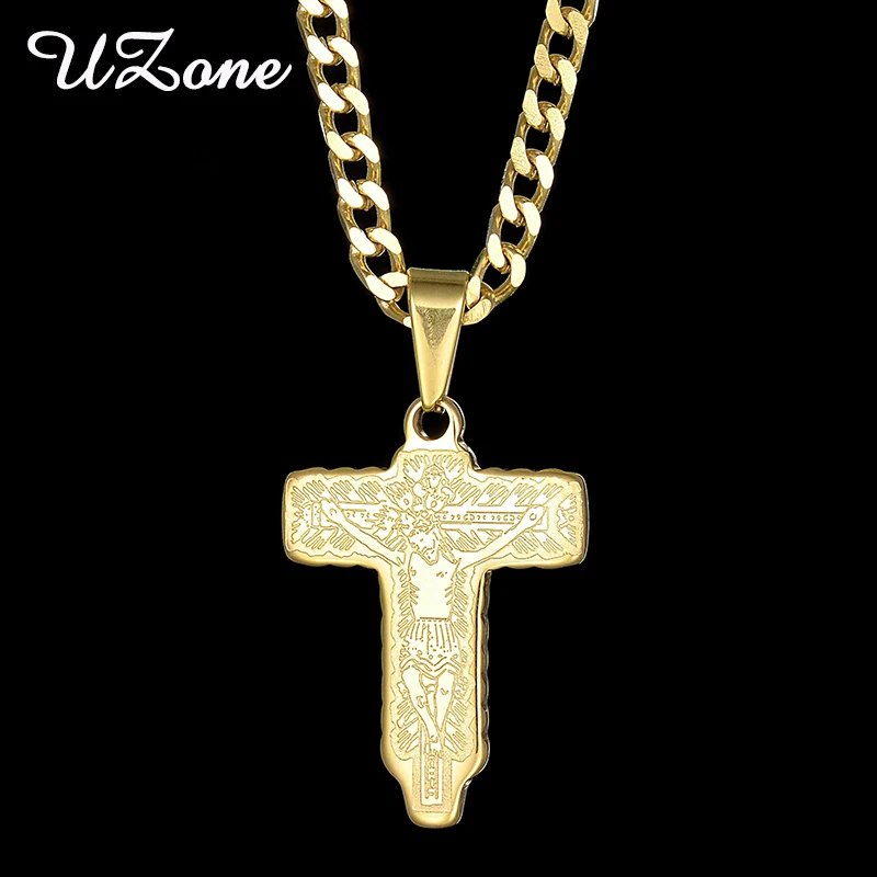 UZone Double Sides Crucifix Cross Necklace Lord's Prayer Pendant Necklaces For Valentine's Day Gift | Украшения и