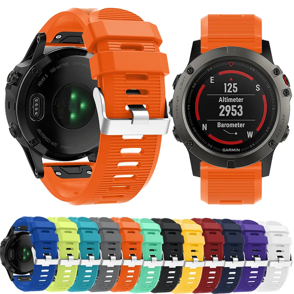 Силиконовый ремешок для наручных часов Garmin Fenix 3/3 HR/3 Sapphire Smart Watch Quick Release наручный 26