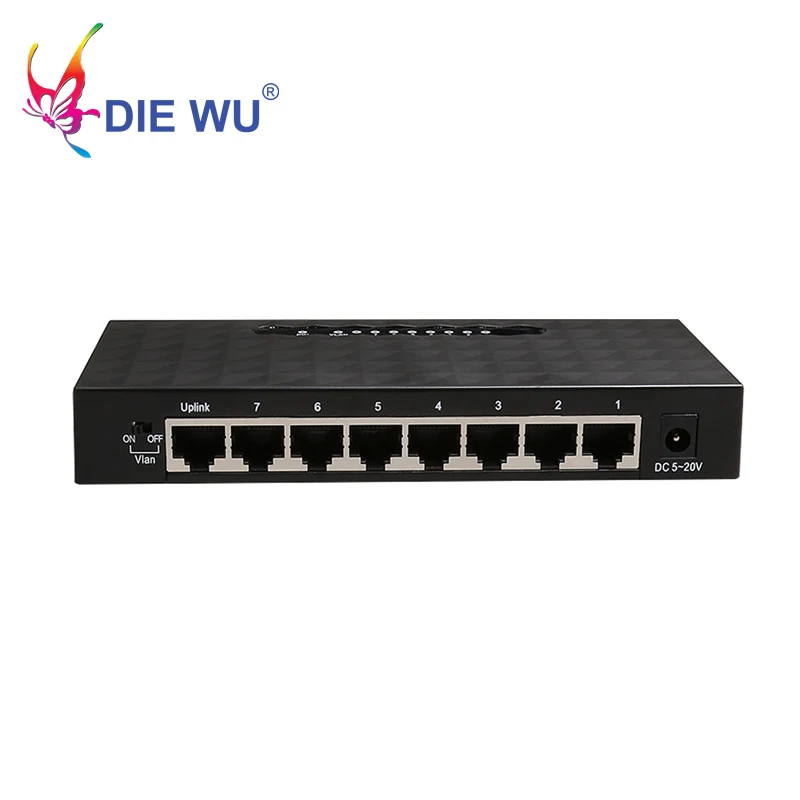 8 портов 10/ 100 /1000 Мбит/с гигабитный сетевой коммутатор Ethernet