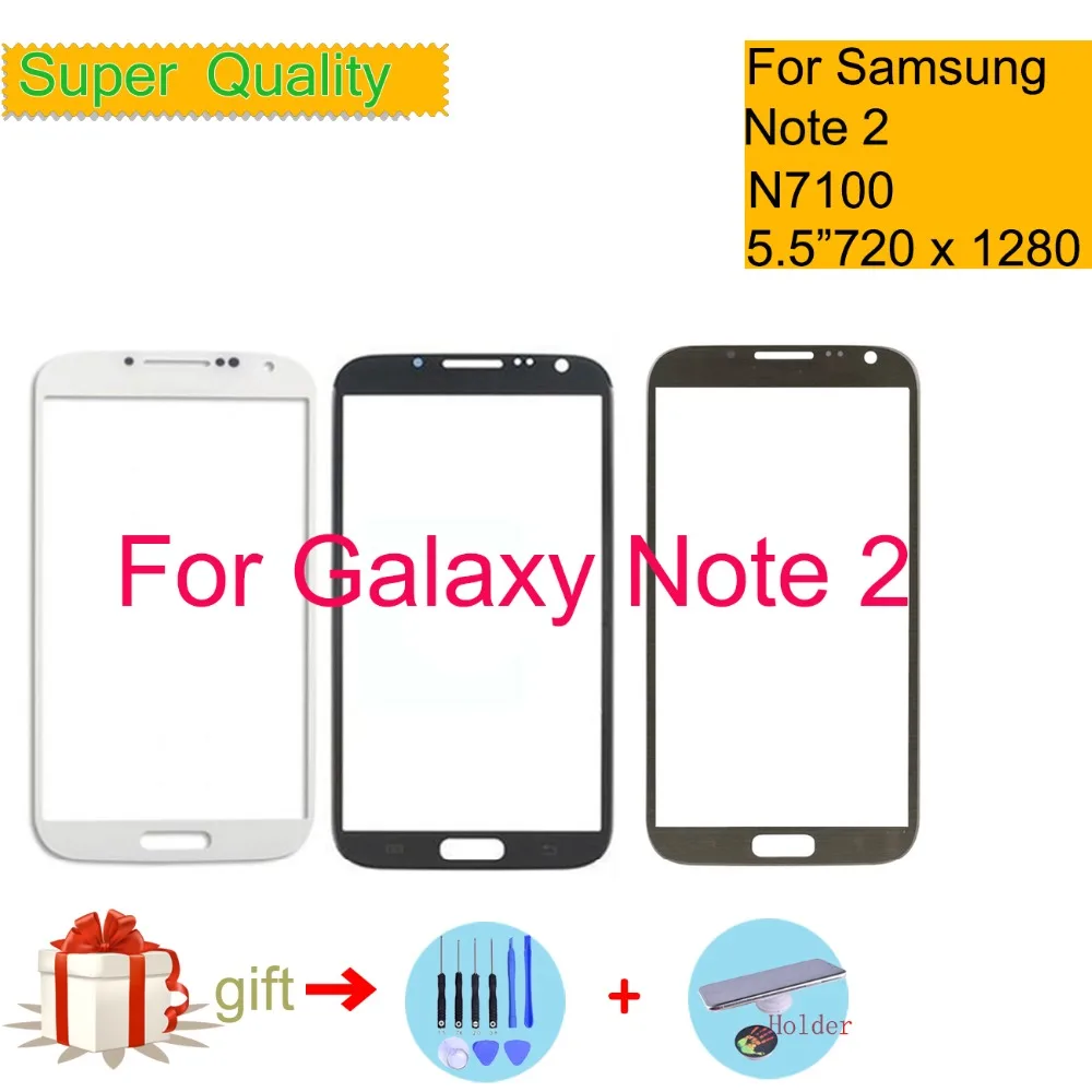 Для Samsung Galaxy Note 2 II N7100 N7105 сенсорный экран передняя стеклянная панель ЖК Внешний